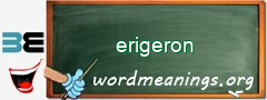 WordMeaning blackboard for erigeron